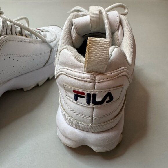 White Fila Chunky Sneakers | Size 7 | Vintage Style | Great Condition - Picture 9 of 16